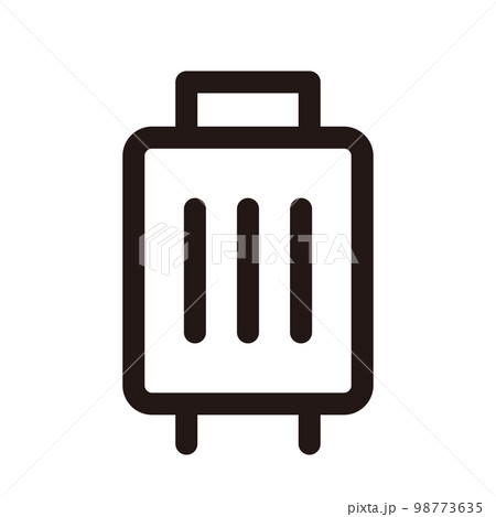 スーツケース　アイコン（線の太さ三種） 98773635