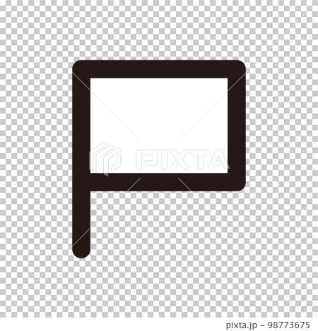 旗幟圖標（3種線寬） 98773675