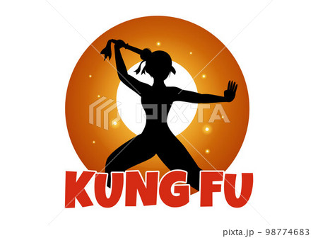 Kung Fu Illustration with People Showing Chinese Sport Martial Art in Flat Cartoon Hand Drawn for Web Banner or Landing Page Templates 98774683