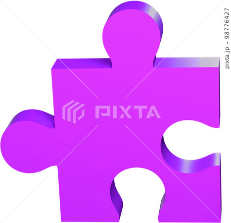 Jigsaw 3d icon illustration. Jigsaw 3d icon illustration. 98776427