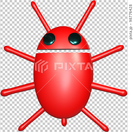Ladybug 3d animal icon. 98776428