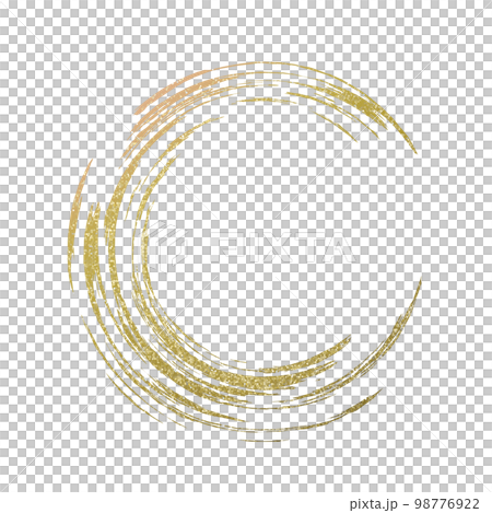 Gold brush circle glitter 98776922