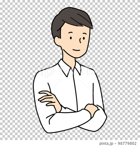 雙臂交叉的男人 雙臂交叉的男人 98779802