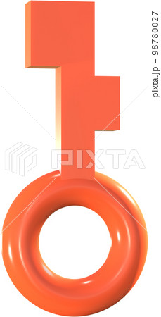 Key 3D icon illustration. Key 3D icon illustration. 98780027