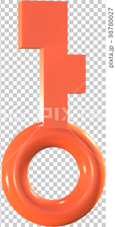 Key 3D icon illustration. Key 3D icon illustration. 98780027