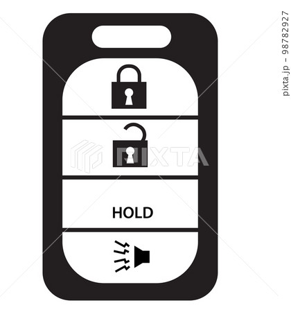 Smart car key on white background. Car key sign. Keyless vehicle symbol. flat style. 98782927