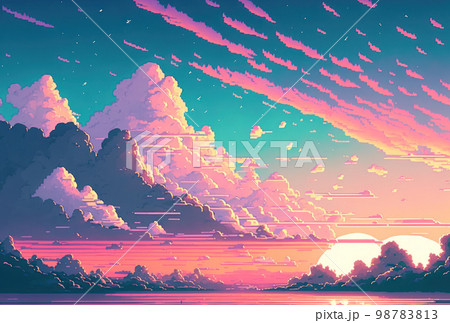 Pink Sunset by Stocksy Contributor Pixel Stories - Stocksy
