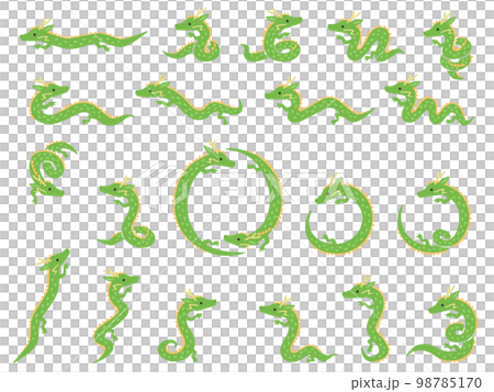 插圖集的小龍字符 插圖集的小龍字符 98785170