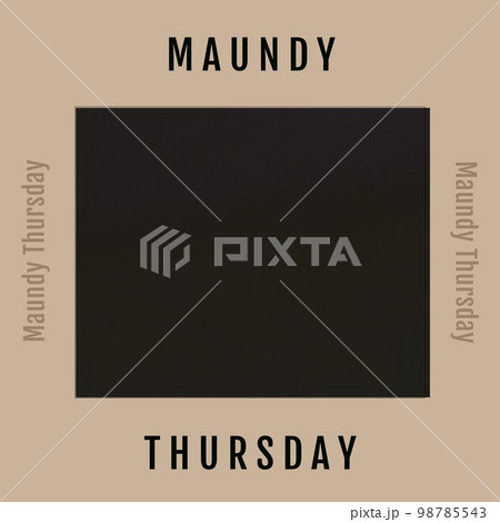 Composition of maundy thursday text and copy space on black background 98785543