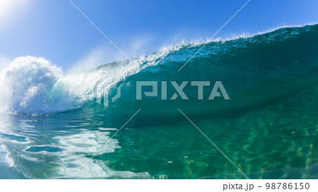 Wave Ocean Blue Encounter Swimming 98786150