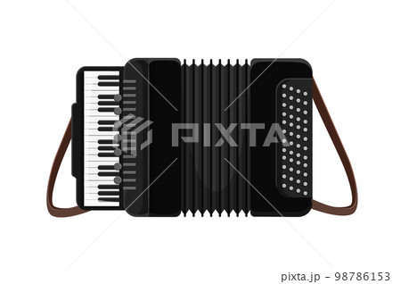 Accordion icon black 3d vector illustration 98786153