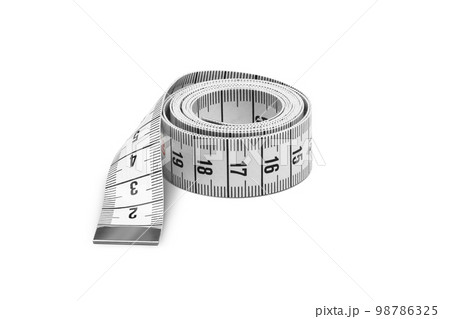 Measuring tape isolated on white background 98786325
