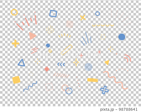 多彩手繪幾何圖案 98788641