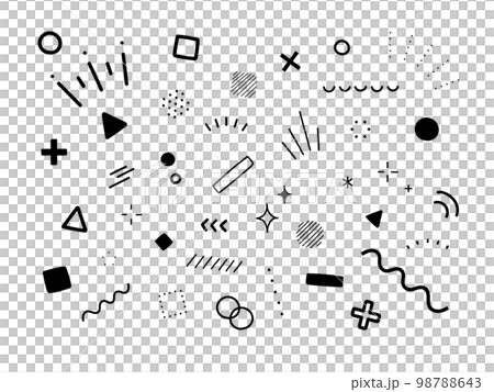 黑色手繪幾何圖案 98788643