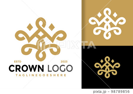 Crown Ornament Logo Logos Design Element Stock Vector Illustration Template Crown Ornament Logo Logos Design Element Stock Vector Illustration Template 98789856