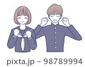 喜ぶ学生のイラスト 98789994