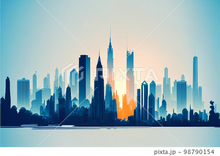 大都市の街並み AI画像 大都市の街並み AI画像 98790154