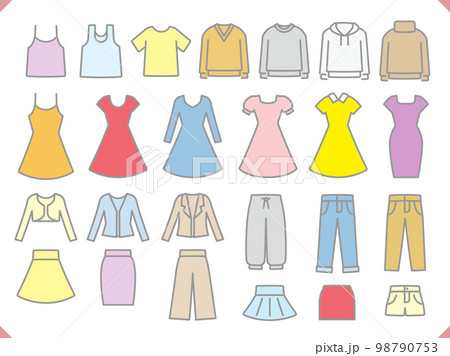 服のイラスト素材セット 服のイラスト素材セット 98790753