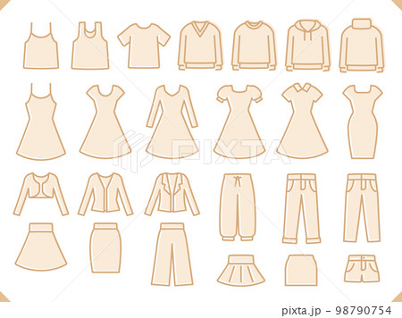 服のアイコンベージュ 98790754