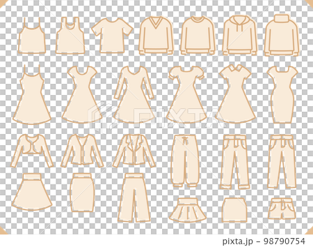 clothing icon beige 98790754