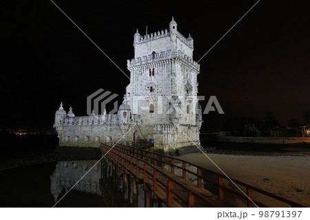 ポルトガルの世界遺産、ベレンの塔(Tower of Belém in Lisbon) ポルトガルの世界遺産、ベレンの塔(Tower of Belém in Lisbon) 98791397