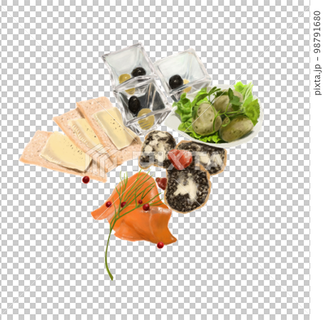 イタリアンレストランバーの前菜 98791680