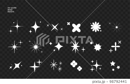 Glitter/light/sparkle icon/decoration/illustration vector set Glitter/light/sparkle icon/decoration/illustration vector set 98792441