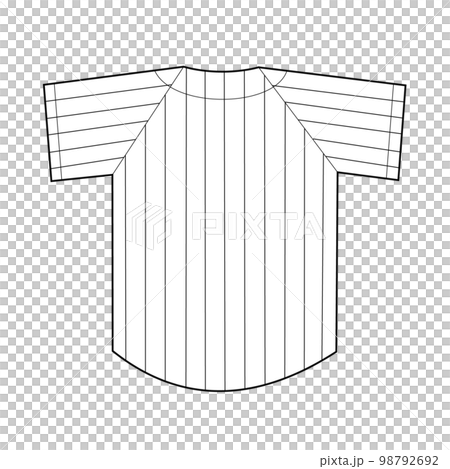 Baseball / vertical striped uniform (back side) 98792692