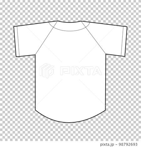 Baseball / white (plain) uniform (back side) 98792693