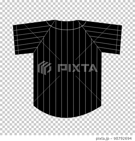 Baseball / vertical striped uniform (back side) 98792694