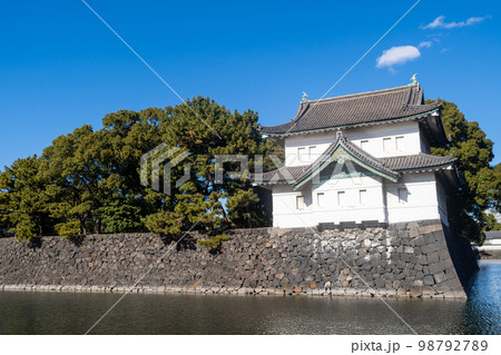 皇居富士見櫓と桔梗濠 98792789