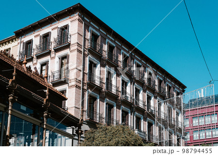 Old residential building in central Madrid, Spain 98794455