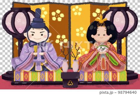 一層雛人偶插畫素材 98794640