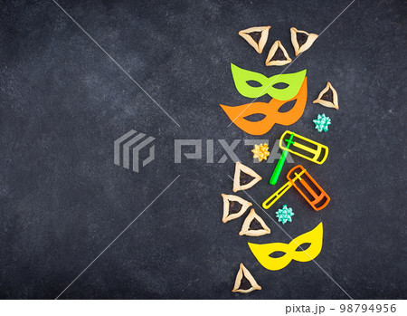 Jewish holiday Purim celebration concept 98794956