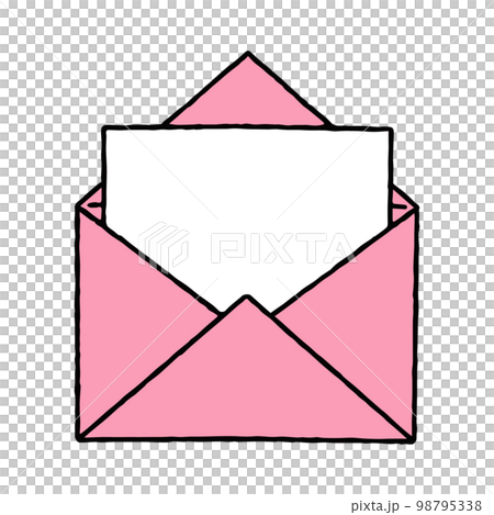 opened pink letter 98795338