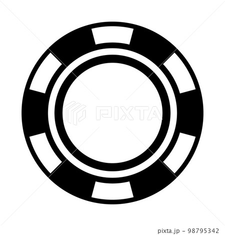 カジノのチップアイコン。ギャンブル。ベクター。 98795342