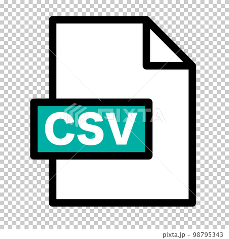 CSV data icon. CSV file. vector. 98795343