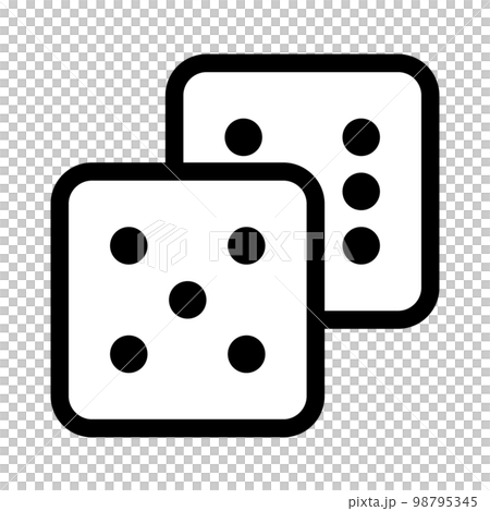5 and 6 dice icon set. vector. 98795345