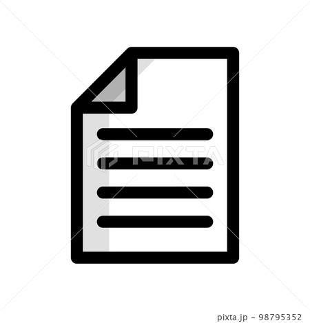 フラットデザインのモダンなファイルアイコン。データアイコン。書類。ベクター。 フラットデザインのモダンなファイルアイコン。データアイコン。書類。ベクター。 98795352