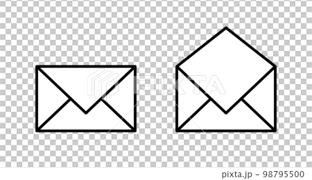 Unopened and opened mail icon set. Letter Set. vector. 98795500