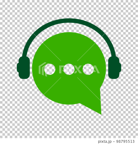 客戶支持圖標。聊天支持。幫助。向量。 98795513