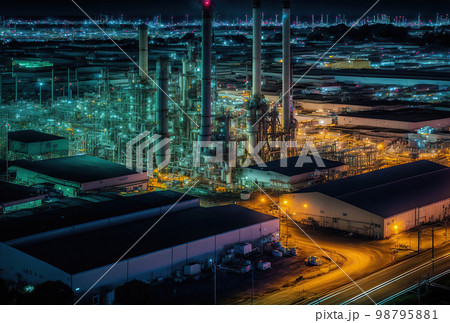 工場夜景 98795881