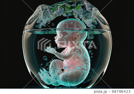 生命の神秘、胎内の赤ちゃん 98796423