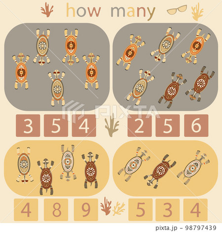 count how many turtles are in the picture 98797439