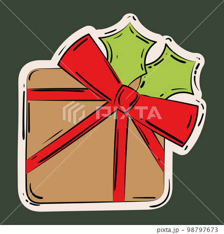 Isolated colored wrapped gift sketch icon Vector Isolated colored wrapped gift sketch icon Vector 98797673