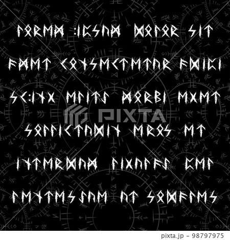 Runic text scandinavian letters Runic text scandinavian letters 98797975