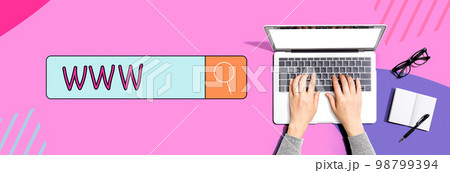 www with person using a laptop 98799394