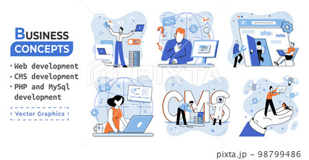 Website architecture concepts. Web development, PHP, MySQL, CMS, interface design, software testing Website architecture concepts. Web development, PHP, MySQL, CMS, interface design, software testing 98799486