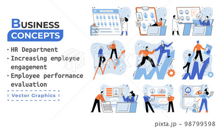 HR Human Resources department work. HR manager looking for new job candidate and reviews resumes HR Human Resources department work. HR manager looking for new job candidate and reviews resumes 98799598