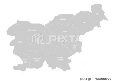 Slovenia political map of administrative divisions 98800655